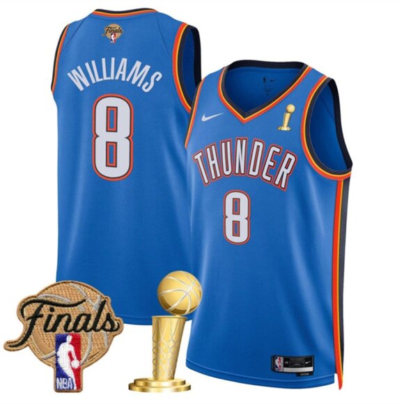 Mens Jalen Williams Blue 2025 Finals and CH Jersey